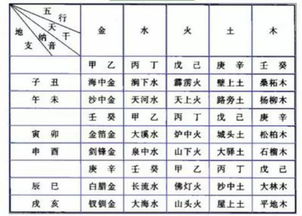 八字五行納音詳解,八字納音五行解析