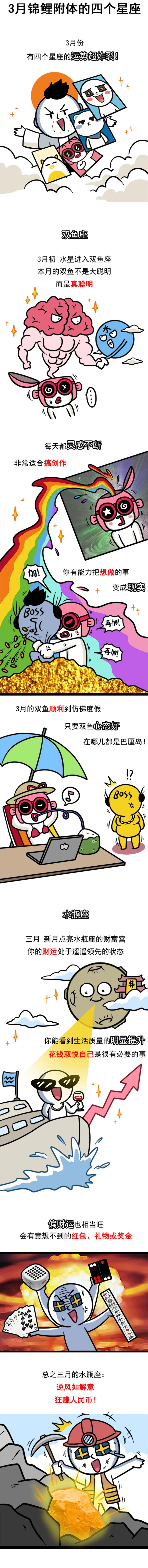 3月錦鯉附體的星座，有你嗎？